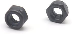 img 2 attached to 🔒 30Pcs M6-1.0mm Black Zinc Plated Nylon Lock Nuts: Hex Self Clinching Nuts by binifiMux