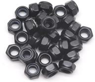 🔒 30pcs m6-1.0mm black zinc plated nylon lock nuts: hex self clinching nuts by binifimux logo