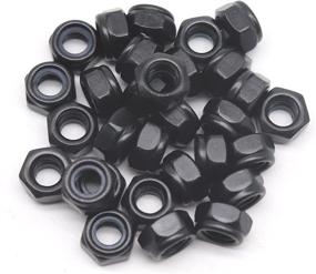 img 3 attached to 🔒 30Pcs M6-1.0mm Black Zinc Plated Nylon Lock Nuts: Hex Self Clinching Nuts by binifiMux