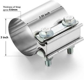 img 3 attached to 🔒 Premium Stainless Steel Exhaust Clamp - A-KARCK 3 Inch Butt Joint Band Clamp for Secure and Leak-Free Connections