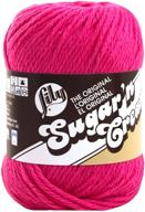 🧶 2017 launch: lily sugar 'n cream solids 100% cotton yarn - 2.5 oz. skeins, hot pink #1740 logo