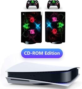 img 3 attached to 🎮 Ultimate Full Body Protection for Sony PS5 Console | Vinyl Skin Decal Cover with Bonus Wireless DualSense Controller Decals | CD-ROM Edition, 12