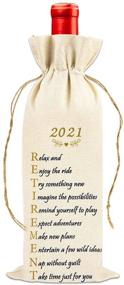 img 4 attached to 🍷 Funny Retirement Wine Bottle Gift Bags: FaCraft 2021 Retirement Gifts for Women and Men - Perfect for Retired Teachers, Employees, Friends, and Colleagues