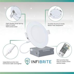 img 3 attached to 💡 Ultra-Thin LED Recessed Ceiling Light - Infibrite 4 Inch 2700K 9W 750LM with Junction Box