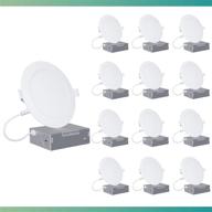 💡 ultra-thin led recessed ceiling light - infibrite 4 inch 2700k 9w 750lm with junction box логотип