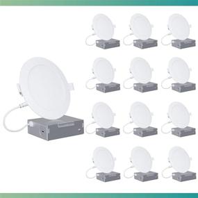 img 4 attached to 💡 Ultra-Thin LED Recessed Ceiling Light - Infibrite 4 Inch 2700K 9W 750LM with Junction Box