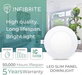 img 1 attached to 💡 Ultra-Thin LED Recessed Ceiling Light - Infibrite 4 Inch 2700K 9W 750LM with Junction Box