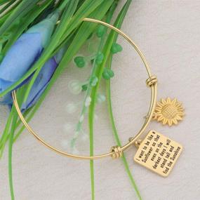 img 1 attached to 🌻 Stylish KUIYAI Sunflower Charm Bracelet: Embrace the Sunflower Vibe with this Floral Bangle!