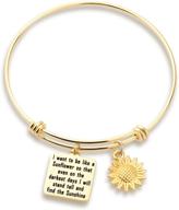 🌻 stylish kuiyai sunflower charm bracelet: embrace the sunflower vibe with this floral bangle! logo