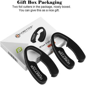 img 3 attached to 🍷 GoBetter Wine Foil Cutter - Pack of 2 Stainless Blades for Effortlessly Removing Foil Tops - Perfect Wine Lover's Gift (Black)