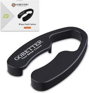 🍷 gobetter wine foil cutter - pack of 2 stainless blades for effortlessly removing foil tops - perfect wine lover's gift (black) logo