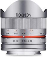 rokinon rk8ms-e 8mm f2.8 series 2 fisheye lens for sony e cameras - silver: capture stunning wide-angle shots logo