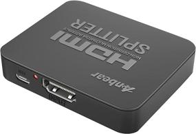 img 3 attached to 🔌 HDMI Splitter 1x2 4K, Anbear HDMI Expand for Dual Monitors - Full HD 1080P 3D with High Speed HDMI Cable