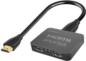img 4 attached to 🔌 HDMI Splitter 1x2 4K, Anbear HDMI Expand for Dual Monitors - Full HD 1080P 3D with High Speed HDMI Cable