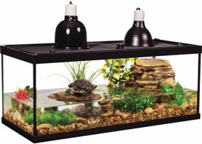 img 4 attached to 🐢 Tetra Aquatic Turtle Deluxe Kit 20 Gallons: Complete Aquarium Set with Filter and Heating Lamps (NV33230) - All-in-One Turtle Habitat