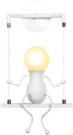 🌙 kawell humanoid creative wall light: adjustable swing metal bedside wall lamp for modern decor and cartoon doll gifts - led wall light fixtures логотип