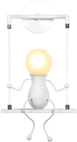 img 4 attached to 🌙 KAWELL Humanoid Creative Wall Light: Adjustable Swing Metal Bedside Wall Lamp for Modern Decor and Cartoon Doll Gifts - LED Wall Light Fixtures