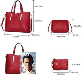 img 2 attached to Fashion Leather Handbag Shoulder Women's Handbags & Wallets by TIBES - Stylish Satchels for Enhanced SEO