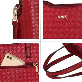 img 1 attached to Fashion Leather Handbag Shoulder Women's Handbags & Wallets by TIBES - Stylish Satchels for Enhanced SEO