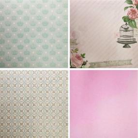 img 4 attached to 📒 levylisa 8x8 Cardstock Paper Pad – Designer Paper Pad with Floral Scrapbook Paper – Decorative Craft Paper Pack (40 Sheets), Product No. 007