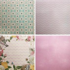 img 3 attached to 📒 levylisa 8x8 Cardstock Paper Pad – Designer Paper Pad with Floral Scrapbook Paper – Decorative Craft Paper Pack (40 Sheets), Product No. 007