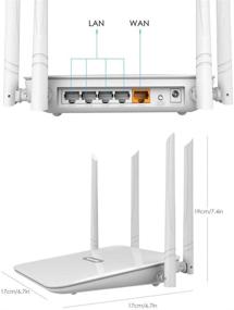 img 1 attached to 📡 WAVLINK Gigabit WiFi Router, High Power Wireless Router 1200Mbps, Dual Band 5Ghz+2.4Ghz with 2 x 2 MIMO 5dBi Antennas - Home Internet Router