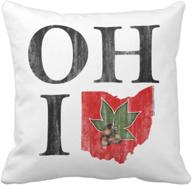 vintage red buckeye nut states throw pillow cover - home decorative 18 x 18 inch pillowcase logo