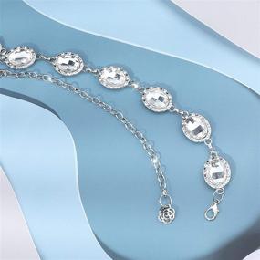 img 1 attached to YooAi Chain Women Crystal Silver Women's Jewelry