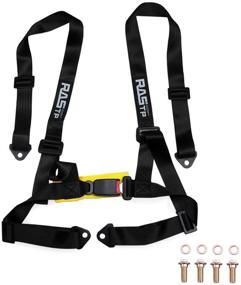 img 4 attached to 🏎️ RASTP 4 Point Racing Safety Harness Set: Secure Your Race with 2" Straps for Racing & Go Kart Seat, Black (Pack of 1)