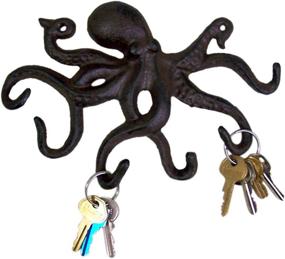 img 3 attached to Rustic Cast Iron Octopus Keyholder