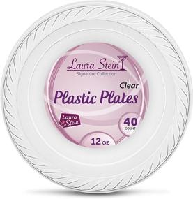 img 1 attached to 🍽️ Premium Laura Stein Crystal Clear Disposable Bowls (40 Count, 12 Oz Bowls) - Perfect for Weddings, Events & Parties