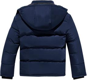 img 3 attached to Зимние пальто FARVALUE для мальчиков - утепленная пуховая куртка с флисом, утепленный с капюшоном ветровка для мальчиков - теплое и стильное