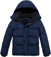 farvalue boys winter coats - thicken fleece puffer jacket, hooded quilted windbreaker coat for boys - warm & stylish logo