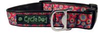 🐶 medium tie dye recycled dog collar with built-in bottle opener by cycle dog logo