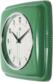 img 2 attached to 🕒 Infinity Instruments Square Clock: Vibrant Green Timekeeper for Style and Precision