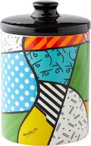 img 1 attached to 🍭 Enesco Disney Britto Candy Jar: 6 inch Mickey Mouse and Pluto Canister, Multicolor