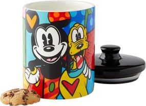 img 3 attached to 🍭 Enesco Disney Britto Candy Jar: 6 inch Mickey Mouse and Pluto Canister, Multicolor