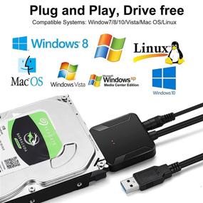 img 1 attached to 💾 SATA to USB 3.0 Adapter for 3.5 Inch Drives: Efficient Data Transfer Solution