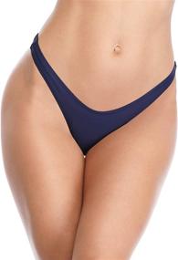 img 3 attached to 👙 SHEKINI Women's V-Cut Cheeky Brazilian Swimsuit Bottom: Stylish Thong Bikini for a Flattering Beach Look