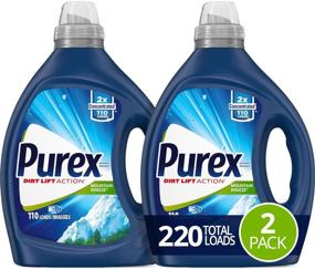 img 4 attached to Purex Mountain Breeze Liquid Laundry Detergent: 2X Concentrated, 2Count, 220 Total Loads