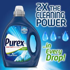img 1 attached to Purex Mountain Breeze Liquid Laundry Detergent: 2X Concentrated, 2Count, 220 Total Loads