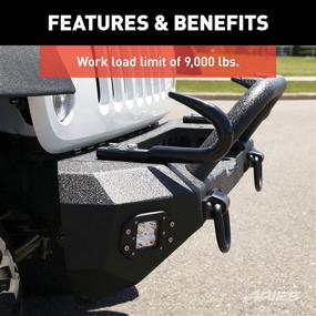 img 1 attached to ARIES 15600TW Truck & Jeep Bolt-On Bumper Tow Hook - 9,000 lbs Work Load - Black