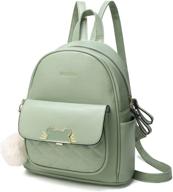 🎒 stylish zeneller leather backpack: bookbag satchel, designer women's handbags & wallets logo