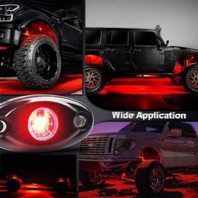 img 1 attached to 🚗 2-inch LED Underbody Light Kit: Red Rock Lights for Truck, ATV, UTV – Enhance Your Vehicle with Neon Underglow Lights