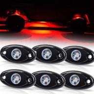 🚗 2-inch led underbody light kit: red rock lights for truck, atv, utv – enhance your vehicle with neon underglow lights logo