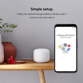 img 1 attached to 📶 Google Nest Wifi - AC2200 Mesh WiFi System - Wifi Router - 2 Pack - 4400 Square Feet Coverage