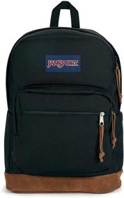 img 4 attached to 🎒 Рюкзак JanSport Right Pack - Всесторонний школьный, путешественнический и рабочий рюкзак с замшевым дном, карманом для бутылки с водой и отделением для ноутбука, черный.