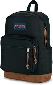 img 1 attached to 🎒 Рюкзак JanSport Right Pack - Всесторонний школьный, путешественнический и рабочий рюкзак с замшевым дном, карманом для бутылки с водой и отделением для ноутбука, черный.