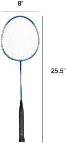 img 1 attached to 🏸 Hey! Play! Badminton Set Complete Outdoor Yard Game - 4 Racquets, Net with Poles, 3 Shuttlecocks & Carrying Case - Fun for Kids and Adults, Multi-Player Excitement!