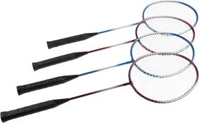 img 3 attached to 🏸 Hey! Play! Badminton Set Complete Outdoor Yard Game - 4 Racquets, Net with Poles, 3 Shuttlecocks & Carrying Case - Fun for Kids and Adults, Multi-Player Excitement!